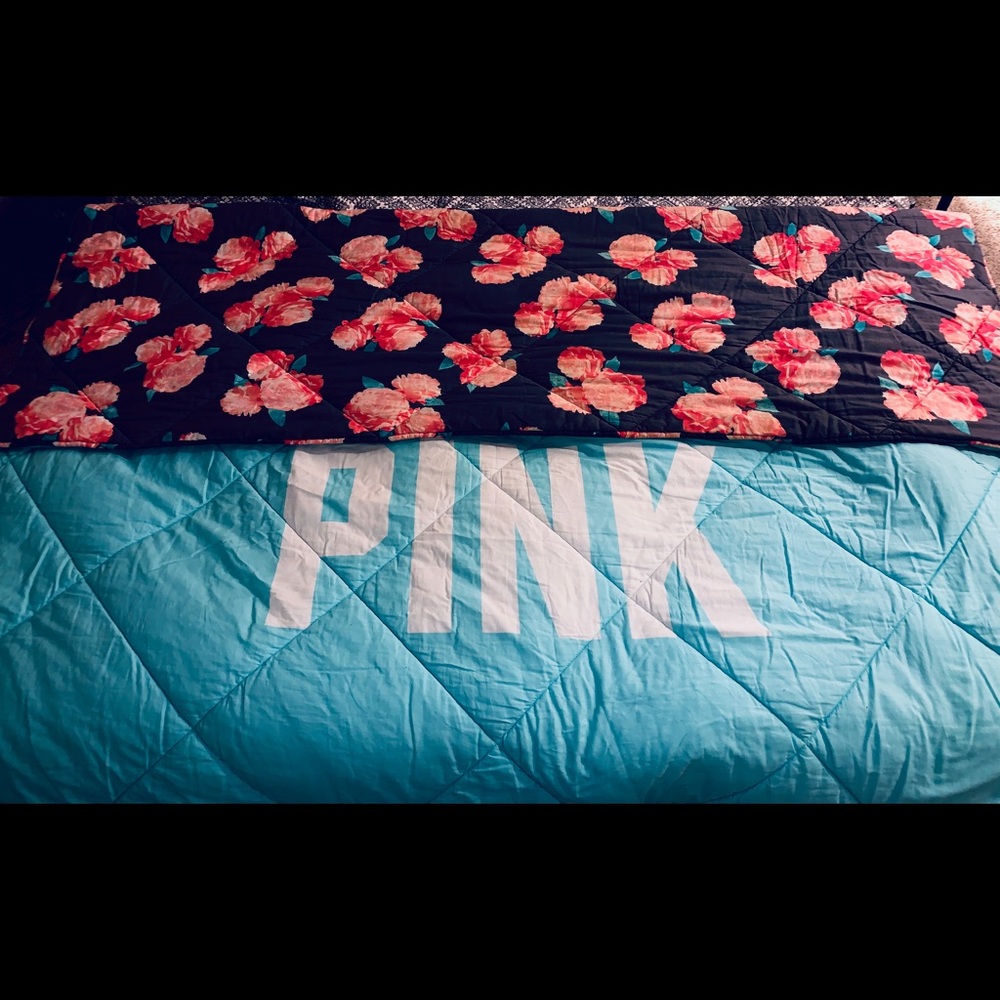 PINK floral comforter RARE & HTF